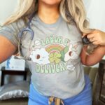 Groovy L&D Nurse St Patrick's Day T-Shirt